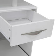 Pro Line Sewing Machine and Office Desk with Fold-Down Top, Height Adjustable Platform, Drawer and Storage Cabinet