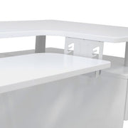 Pro Line Sewing Machine and Office Desk with Fold-Down Top, Height Adjustable Platform, Drawer and Storage Cabinet