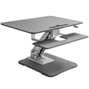 Seville Classics AIRLIFT® Pneumatic Sit-to-Stand Adjustable Single Column Riser Desk Converter