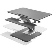 Seville Classics AIRLIFT® Pneumatic Sit-to-Stand Adjustable Single Column Riser Desk Converter