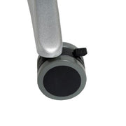 Seville Classics AIRLIFT XL 28" Pneumatic Sit-Stand Adjustable Rolling Desk Cart, White Silver