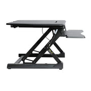 Seville Classics Airlift Pneumatic Sit Stand Desktop Workstation Converter Desk, Choose a Color