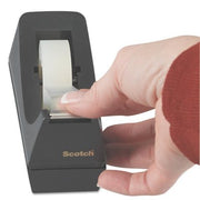 Scotch - Desktop Tape Dispenser, 1" Core, Weighted Non-Skid Base - Black