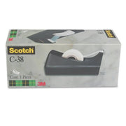 Scotch - Desktop Tape Dispenser, 1" Core, Weighted Non-Skid Base - Black