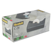 Scotch - Desktop Tape Dispenser, 1" Core, Weighted Non-Skid Base - Black