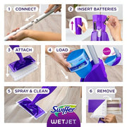 Swiffer Wetjet Mopping Refill Pack (2 bottles of cleaner + 32 refill pads)