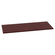 Lorell 60" Quadro Sit-Stand Straight Edge Tabletop, Mahogany