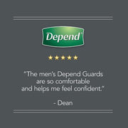 Depend Incontinence Guards for Men, Maximum Absorbency (52 ct., 2 pk.)