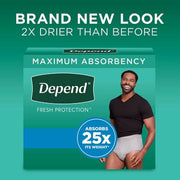 Depend Fresh Protection Incontinence Underwear for Men