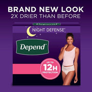 Depend Night Defense Adult Incontinence Underwear for Women