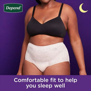 Depend Night Defense Adult Incontinence Underwear for Women