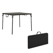 COSCO XL 38.5" Fold-in-Half Card Table with Handle, Assorted Colors