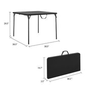COSCO XL 38.5" Fold-in-Half Card Table with Handle, Assorted Colors
