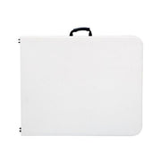 Cosco Deluxe 6' x 30" Fold-in-Half Blow Molded Folding Table, White Speckle