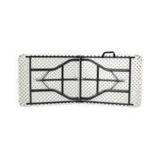 Cosco Deluxe 6' x 30" Fold-in-Half Blow Molded Folding Table, White Speckle