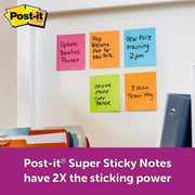 Post-it Notes Super Sticky, 3" x 3", Energy Boost Collection, 14 Pads, 1,260 Total Sheets