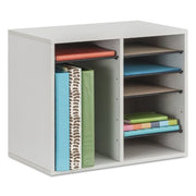 Safco Adjustable 12-Compartment Literature Organizer, Gray