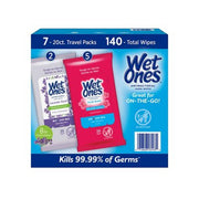 Wet Ones Antibacterial Hand Wipes, Fresh Scent/Lavender (20 ct., 7 pk.)