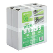 Member's Mark 2" D-Ring View Binder, White (4 pk.)