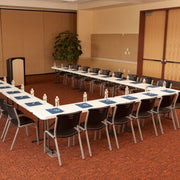 Lifetime Plastic Stacking Chair /Black & Silver - Commercial