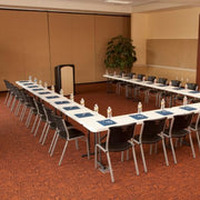 Lifetime 6' Folding Seminar Table, 5 Pack - White Granite 