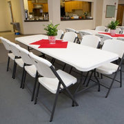 Lifetime 8' Commercial-Grade Folding Table - 4 Pack, Choose a Color