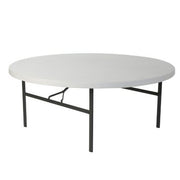 Lifetime 72" Round Commercial Grade Folding Table, White Granite