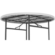 Lifetime 72" Round Commercial Grade Folding Table, White Granite