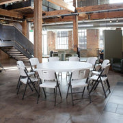 Lifetime Commercial Grade Contoured Folding Chair, 4 Pack, Choose a Color