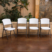 Lifetime Commercial Grade Contoured Folding Chair, 4 Pack, Choose a Color