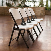 Lifetime Commercial Grade Contoured Folding Chair, 4 Pack, Choose a Color