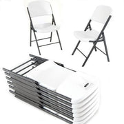 Lifetime Commercial Grade Contoured Folding Chair, 4 Pack, Choose a Color