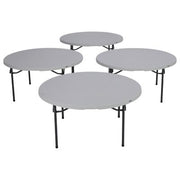 Lifetime 60" Round Commercial Grade Folding Table, 4 Pack, Choose a Color