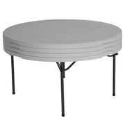 Lifetime 60" Round Commercial Grade Folding Table, 4 Pack, Choose a Color