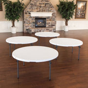 Lifetime 60" Round Commercial Grade Folding Table, 4 Pack, Choose a Color