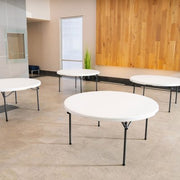 Lifetime 60" Round Commercial Grade Folding Table, 4 Pack, Choose a Color