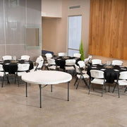 Lifetime 60" Round Commercial Grade Folding Table, 4 Pack, Choose a Color
