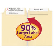 Smead 1/3 Cut Assorted Positions SuperTab Heavyweight File Folders, Manila (Letter, 50ct.)