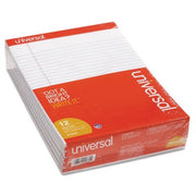 Universal Perforated Edge Writing Pad, Legal Ruled, Letter, White, 50-Sheet Pads, 12ct.