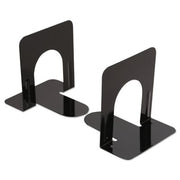 Universal Economy Bookends, Nonskid, Heavy Gauge Steel, Black (Various Sizes)