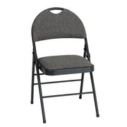 Member's Mark Superior Comfort Commercial Fabric Folding Chair with Scotchgard Protector, Gray