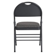 Member's Mark Superior Comfort Commercial Fabric Folding Chair with Scotchgard Protector, Gray