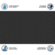 Member's Mark Antimicrobial Diamond Scraper Entrance Mat, Charcoal (3' x 5')