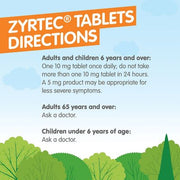 Zyrtec Antihistamine Allergy Tablets 10 mg. (120 ct.)