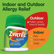 Zyrtec Antihistamine Allergy Tablets 10 mg. (120 ct.)