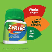 Zyrtec Antihistamine Allergy Tablets 10 mg. (120 ct.)