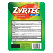 Zyrtec Antihistamine Allergy Tablets 10 mg. (120 ct.)