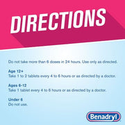 Benadryl Ultratabs Allergy Tablets (48 ct., 3 pk.)