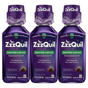 ZzzQuil Nighttime Sleep-Aid, Berry Flavor (12 fl. oz., 3 pk.)