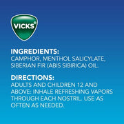 Vicks VapoInhaler, Non-Medicated Portable Nasal Inhaler, Menthol Scent (4 pk.)